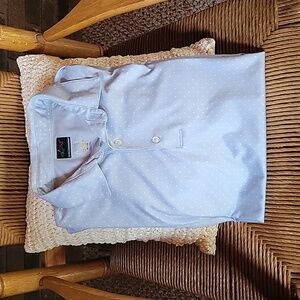 Greg Norman microlux golf polo, grey/white, size XL